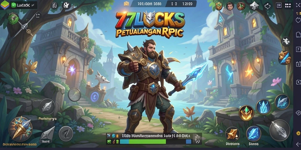 Tampilan gameplay RPG yang menawan di 77LUCKS.