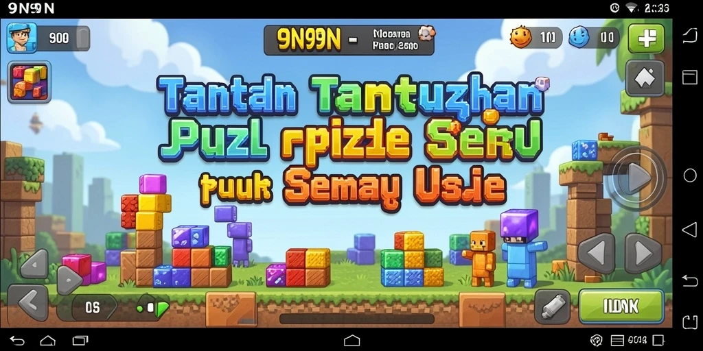 Tampilan gameplay 9N9N yang menantang dan mengasyikkan.