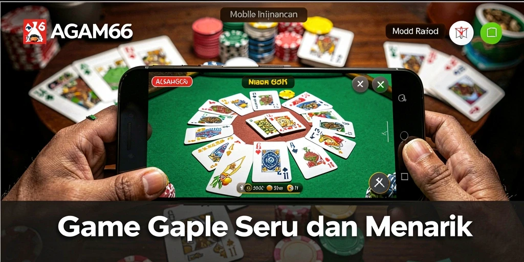 Tampilan menarik AGAM66 saat bermain Gaple online.