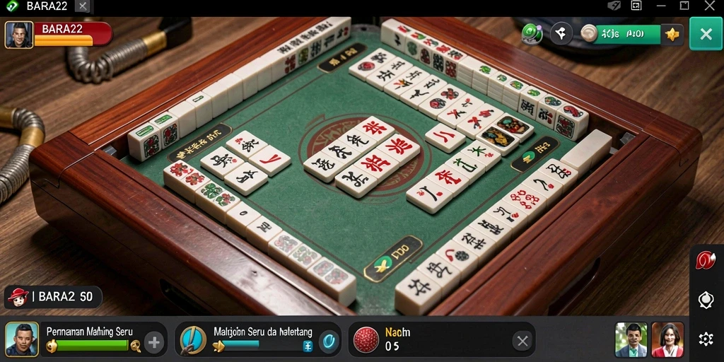 Tampilan gameplay Mahjong yang menarik di BARA22.