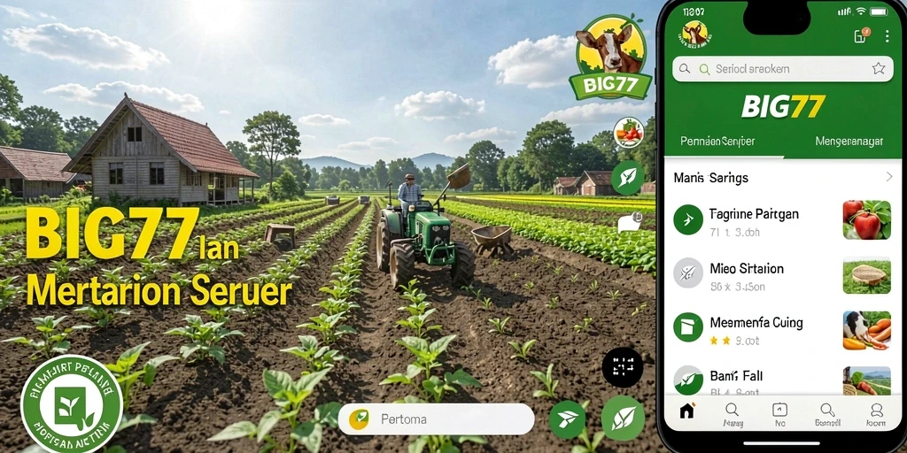 Tampilan gameplay pertanian di BIG77 yang menarik.
