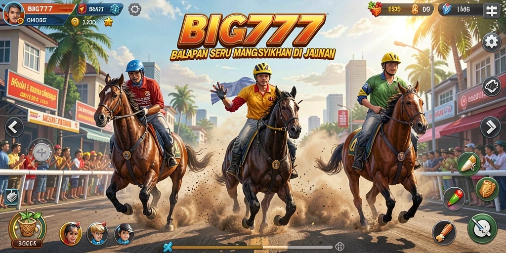 Gameplay <strong>BIG777</strong> yang menegangkan dan mengasyikkan di lintasan balap.