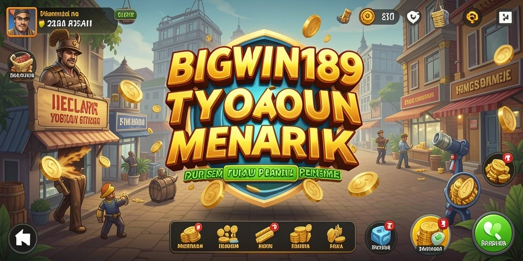 Tampilan utama gameplay <strong>BIGWIN189</strong> yang menunjukkan kekayaan bisnis Anda.