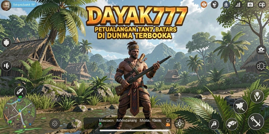 Screenshot dari gameplay DAYAK777 menampilkan keindahan dunia terbuka.