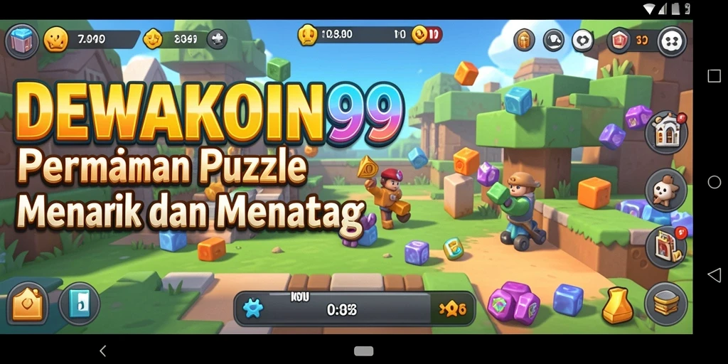 Screenshot gameplay DEWAKOIN99 yang menampilkan tantangan Puzzle menarik.