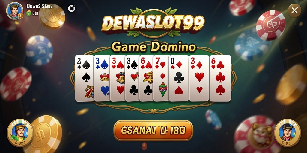 Tampilan gameplay seru DEWASLOT99 dalam permainan Domino.