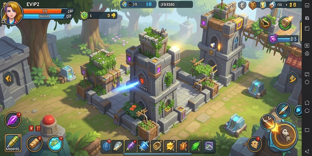Gameplay menantang dan seru dalam EVIP2 Tower Defense.