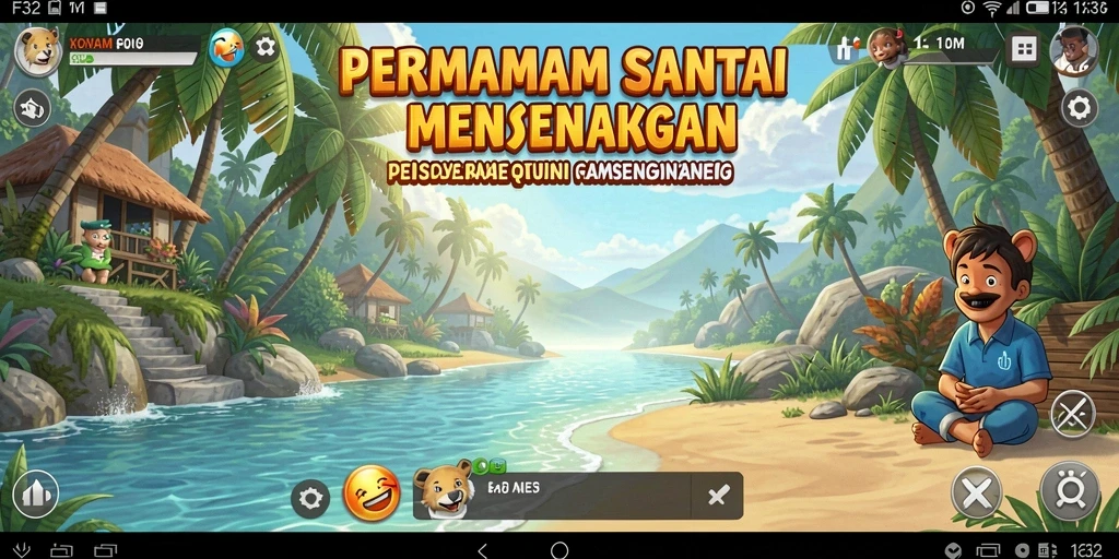 Screenshot permainan F32 menampilkan momen menyenangkan dalam gameplay.