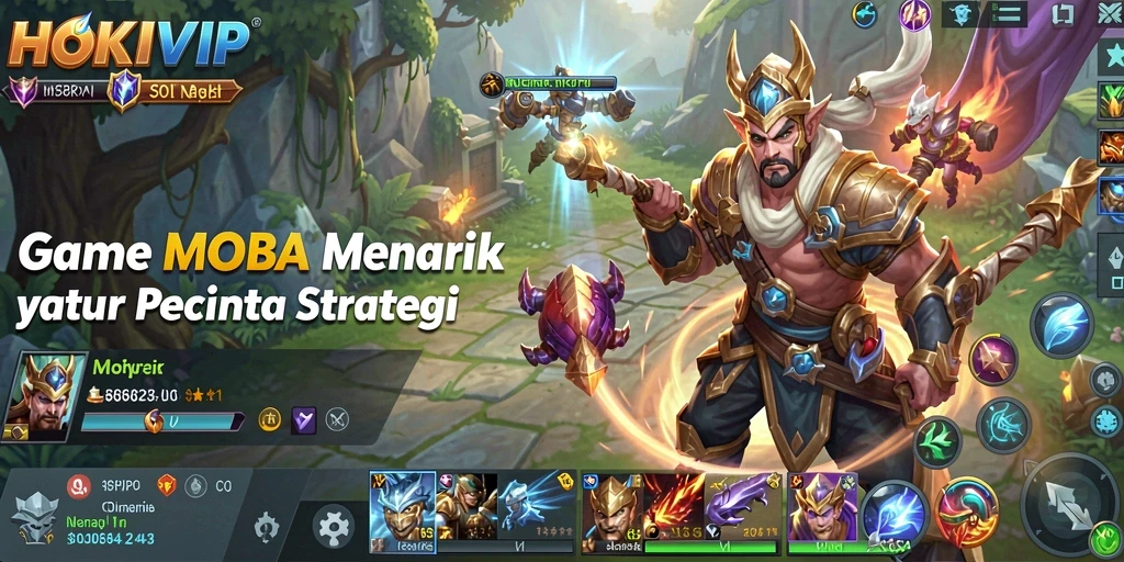 Gameplay seru HOKIVIP dengan pertempuran antar hero.