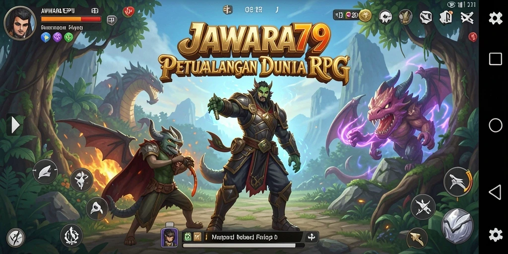 Tampilan gameplay memukau dari JAWARA79 dalam petualangan RPG.