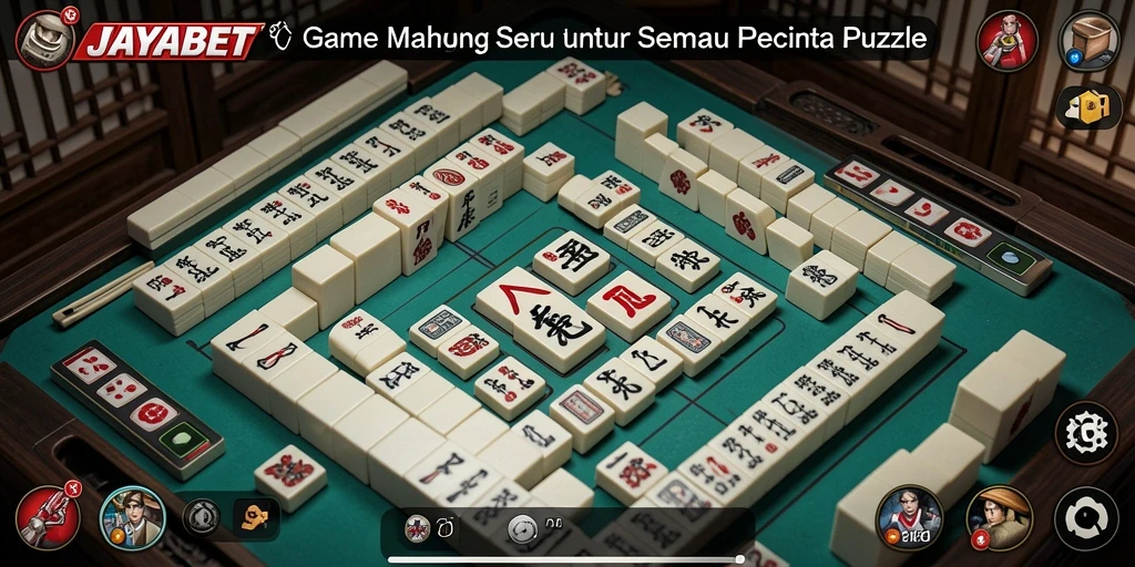 Screenshot JAYABET menampilkan gameplay Mahjong yang seru.