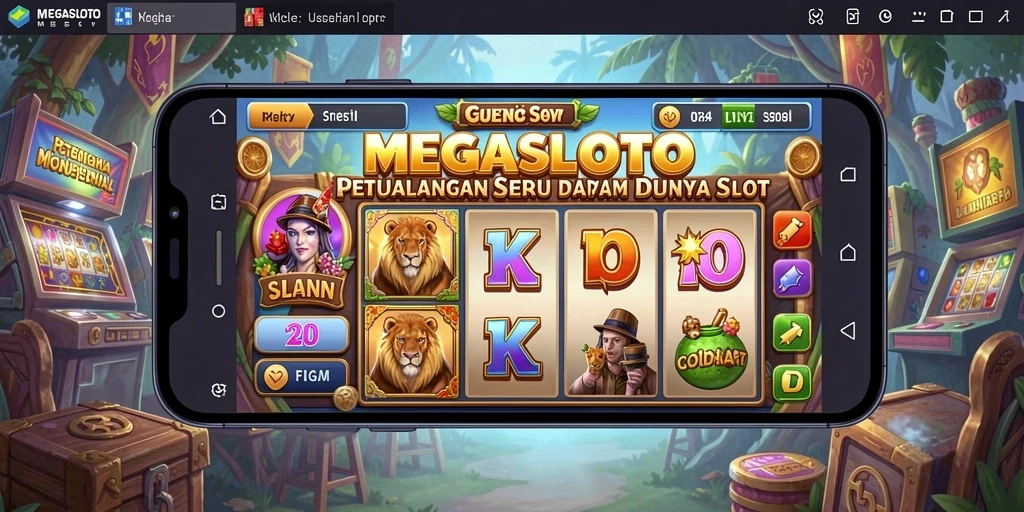Tampilan gameplay MEGASLOTO yang seru dan menantang.