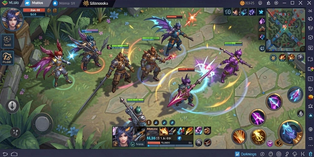 Screenshot MLBB8 menampilkan aksi seru dalam permainan strategi.