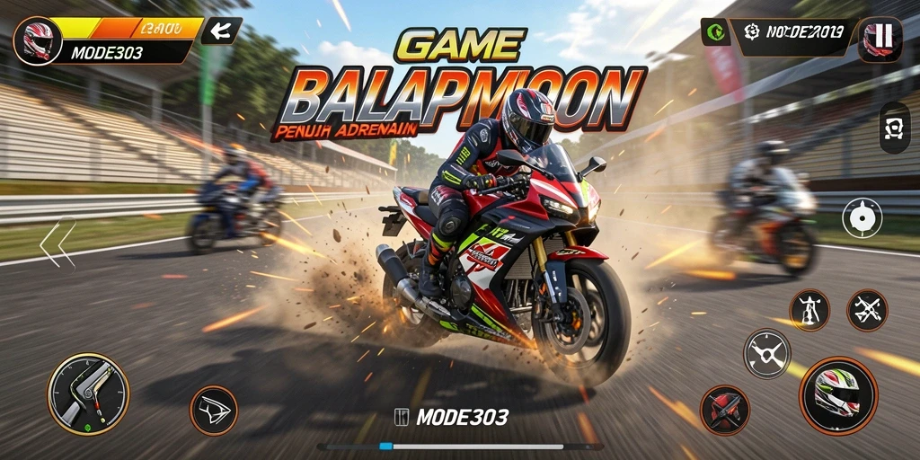 Tampilan gameplay yang intens dan mendebarkan di MODE303.