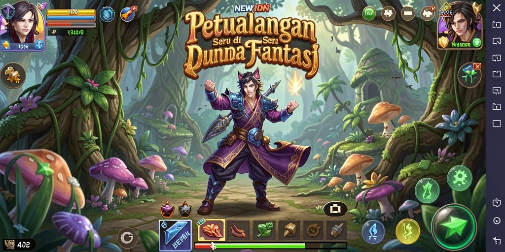 Tangkapan layar gameplay NEWIDN yang menampilkan aksi seru.