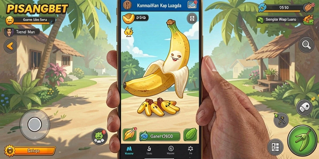 Tampilan gameplay PISANGBET yang memukau dengan aksi mengumpulkan pisang.