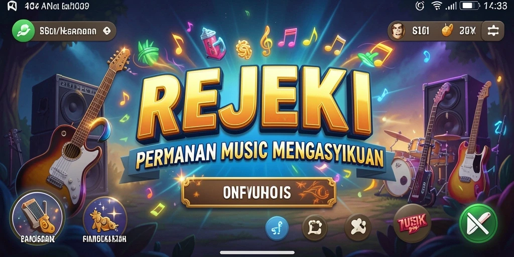 Screenshot gameplay REJEKI menampilkan interaksi musik yang seru