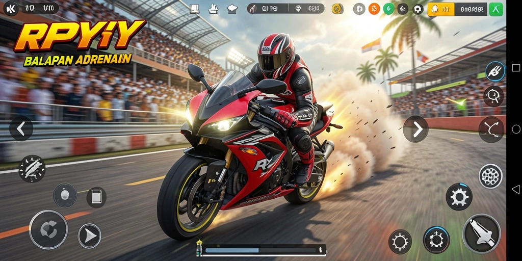 Momen mendebarkan saat balapan motor di RPYYY.