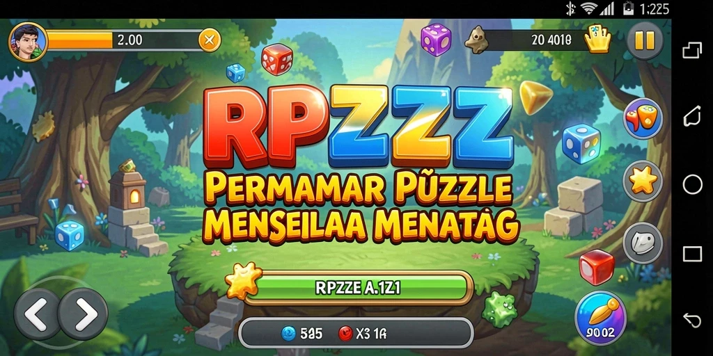 Tampilan gameplay RPZZZ dengan berbagai puzzle yang menarik.