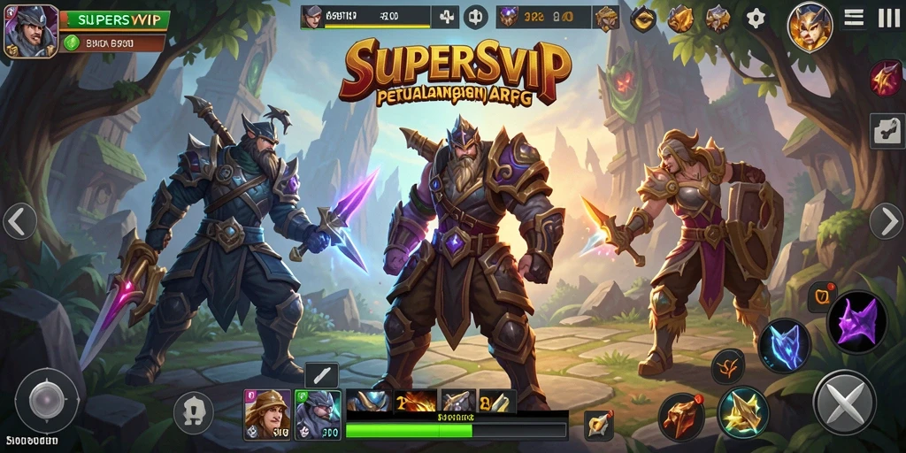 Screenshot gameplay SUPERSVIP yang menampilkan aksi seru dalam petualangan ARPG.